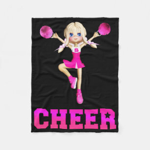 Couverture en polaire pom-pom girl