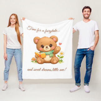 Couverture en polaire pour enfants | "Ours de lect