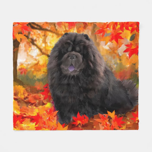 Couverture en polaire pour les fêtes de JAX Chow 2 (Devant (Horizontal))