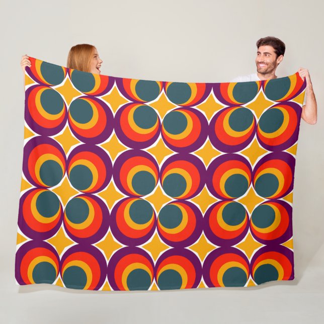Couverture en polaire Retro Clovers (En situation)