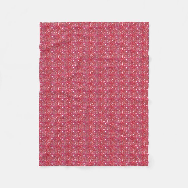 Couverture en polaire rouge étincelante (Devant)