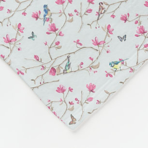 Couverture en polaire - Shabby Chic Blossom