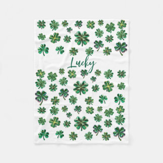 Couverture en polaire Shamrock Lucky Clover