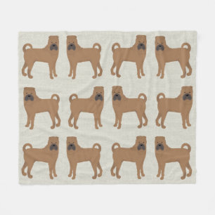 Couverture en polaire Shar-Pei