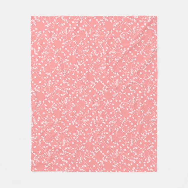 Couverture en polaire souple rose Vintage (Devant)