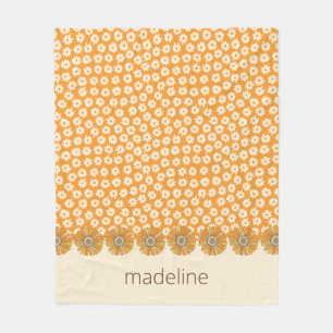 Couverture en polaire Super orange rétro