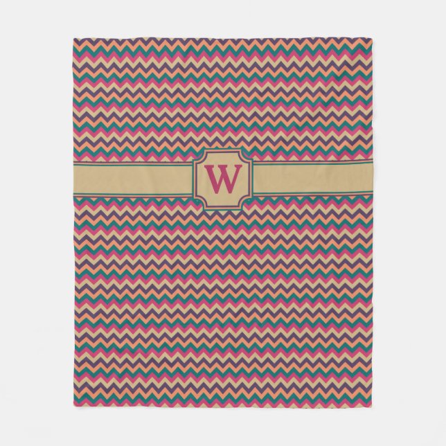 Couverture en polaire Tropical Zigzag (Devant)