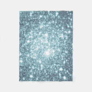 Couverture en polaire turquoise Stars
