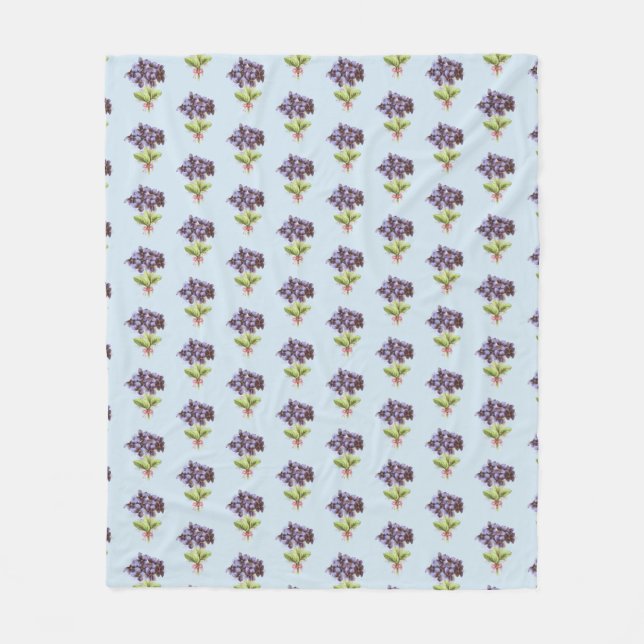 Couverture en polaire violettes violettes motif bl (Devant)