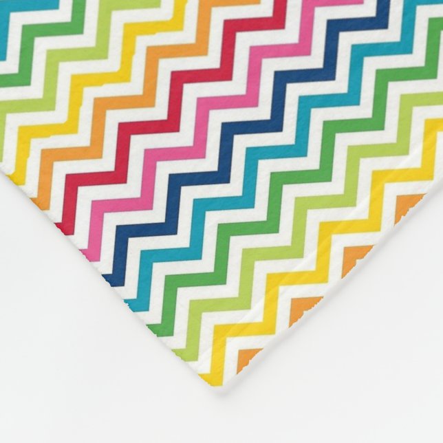 Couverture en polaire - Zigzag multicolore 3 (Coin)