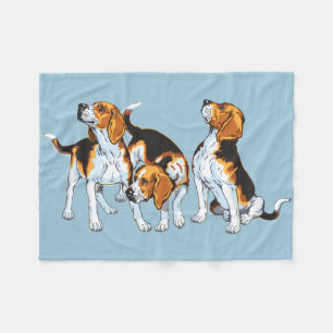 Couverture en toison beagle