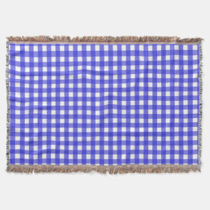 Couverture En vichy bleu royal