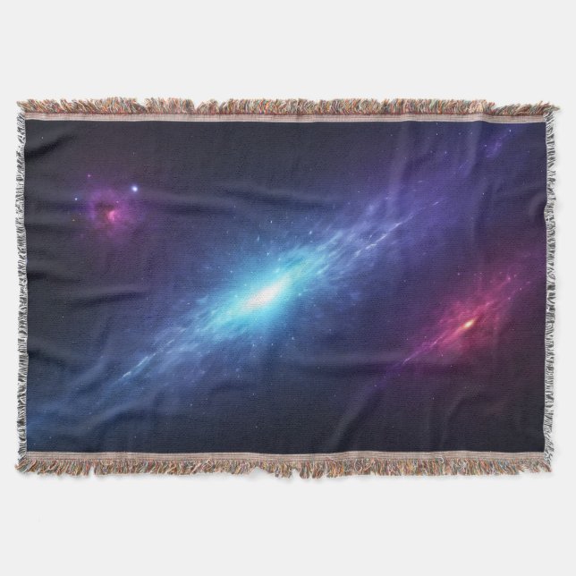 Couverture Énergie Cosmique Violette Et Bleue Mystique (Devant)