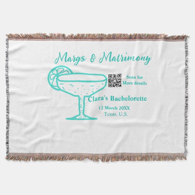 Couverture enterrement de vie de jeune fille Turquoise Margs  (Devant)