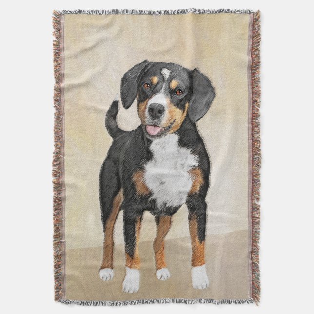 Couverture Entlebucher Mountain Dog Peinture - Art original (devant Vertical)