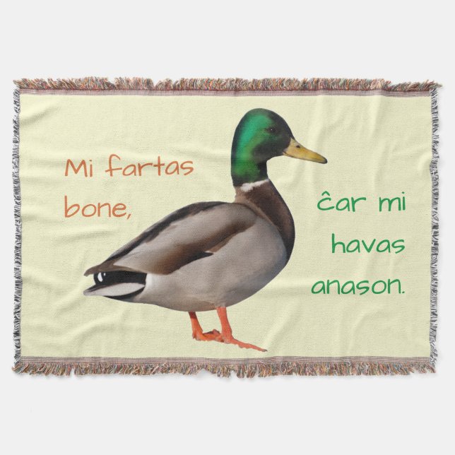 Couverture Espéranto : Je vais bien, car j'ai un canard. (Devant)