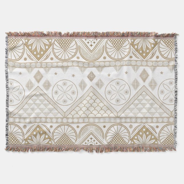 Couverture Ethnique géométrique Tribal Tribal sans couture Mo (Devant)