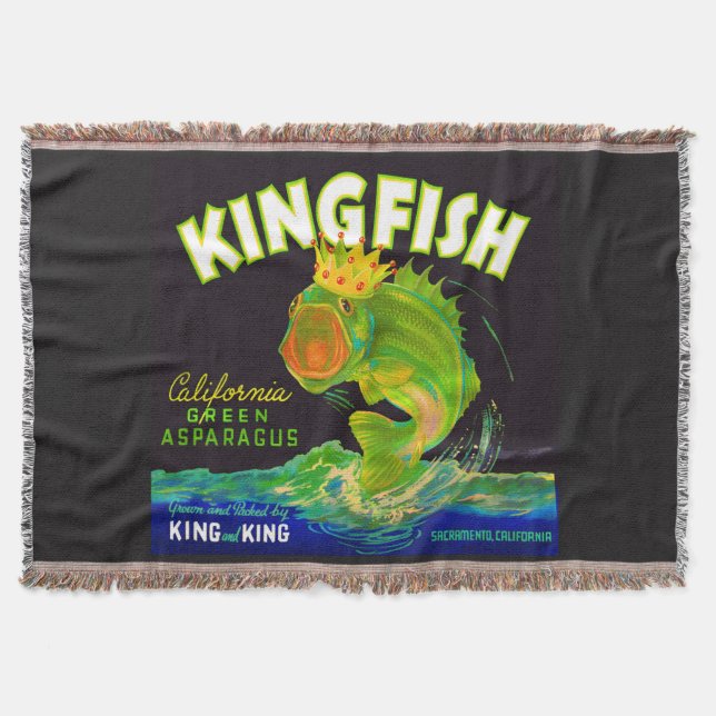 Couverture étiquette de caisse d'asperges de Kingfish dans le (Devant)