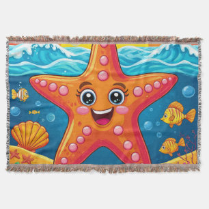 Couverture Étoile de mer de dessin animé mignonne souriant so