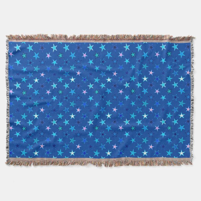Couverture Etoiles de Twinkings modernes, bleu Cobalt et turq (Devant)