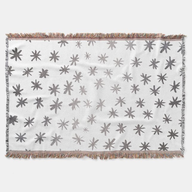 Couverture étoiles métalliques - argent (Devant)