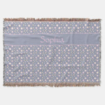Étoiles motif rose gris