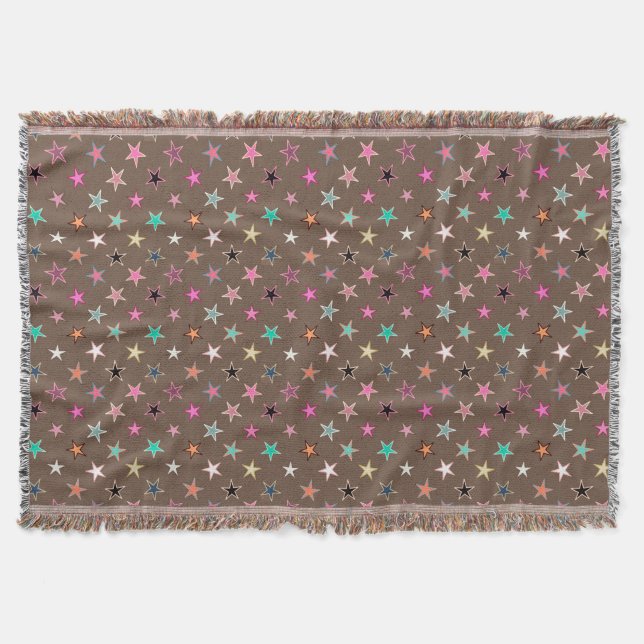 Couverture Etoiles Twinkings, Taupe Tan & multi Pastels (Devant)