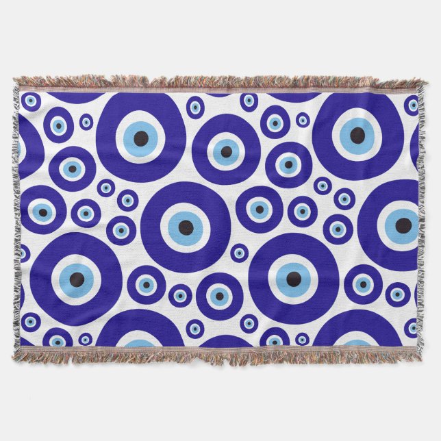 Couverture Evil Eye Pattern, Greek Eye, Turkish Eye, Nazar (Devant)