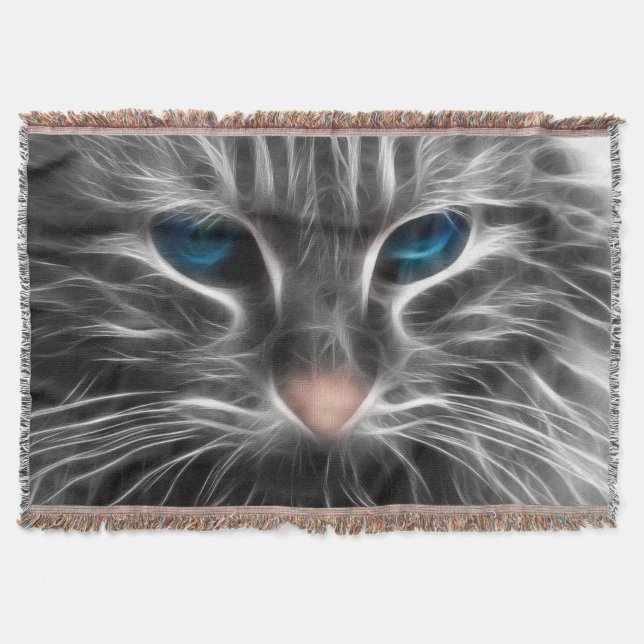 Couverture Face de chat bleu magnifique (Devant)