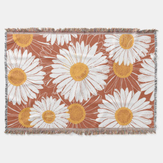 Couverture Faisceaux Brown : Motif Fleur sans couture