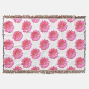 Couverture Faisée de gerbera rose