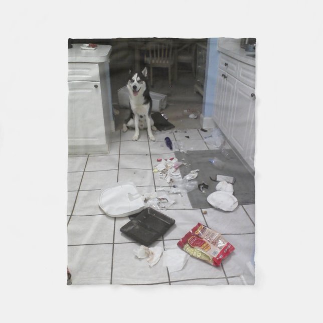 Couverture faite sur commande d'ouatine de chien (Devant)