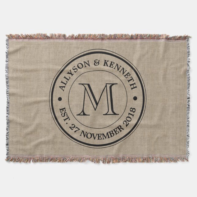 Couverture Faites à votre propre toile de jute le rétro (Devant)