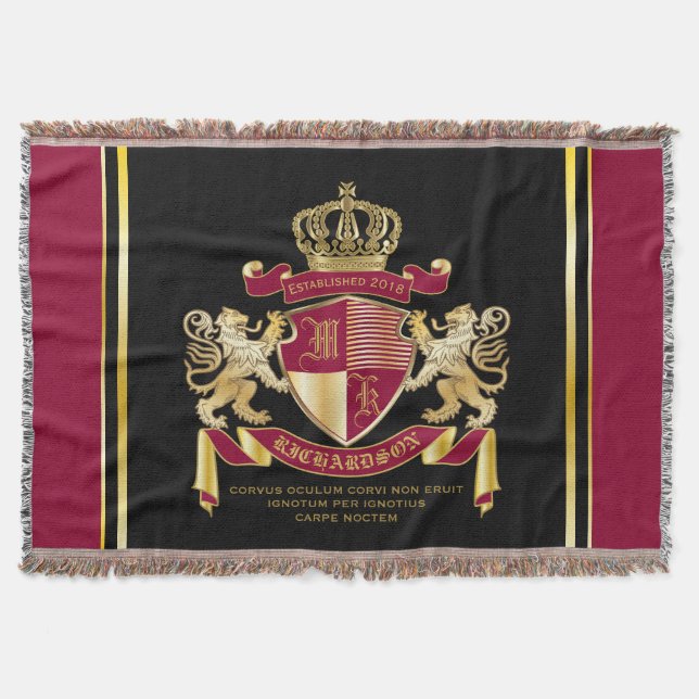 Couverture Faites votre propre blason d'armoiries d'or rouge (Devant)