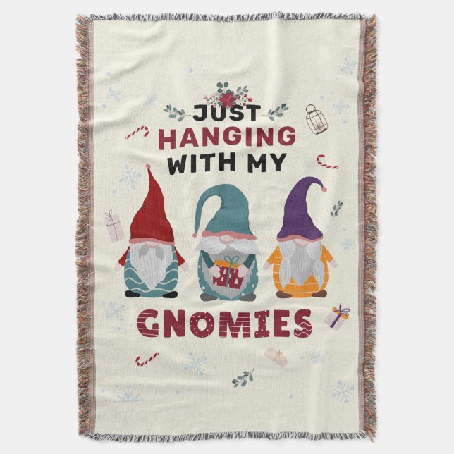 Couverture Famille Gnome De Noël Qui Se Pose Avec Des Gnomies (devant Vertical)