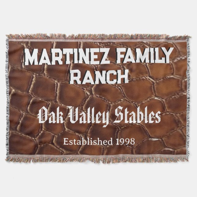 Couverture Family Ranch Faux Crocodile Leather Western  (Devant)