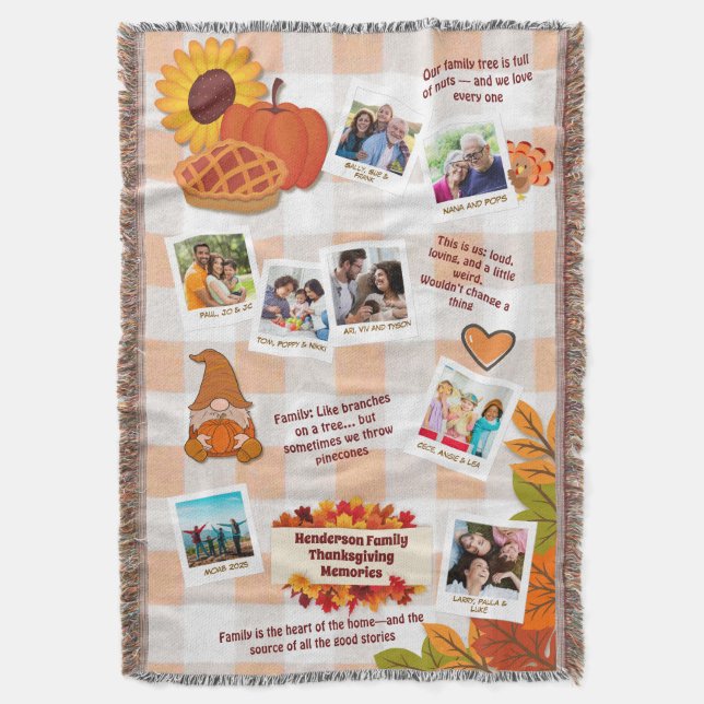 Couverture Family Thanksgiving Memories Photo Collage (devant Vertical)