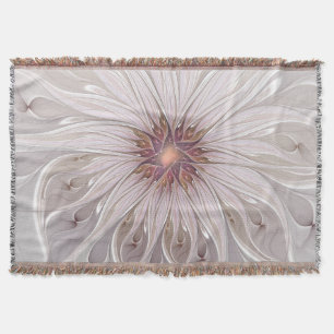 Couverture Fantaisie florale, fleur pastel moderne abstraite