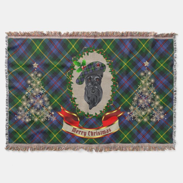 Couverture Farquharson Scottie Dog Christmas Thaillot Blanket (Devant)