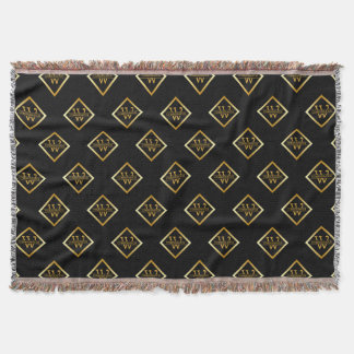 Couverture Faux Gold Axis Monogram – Black & Gold