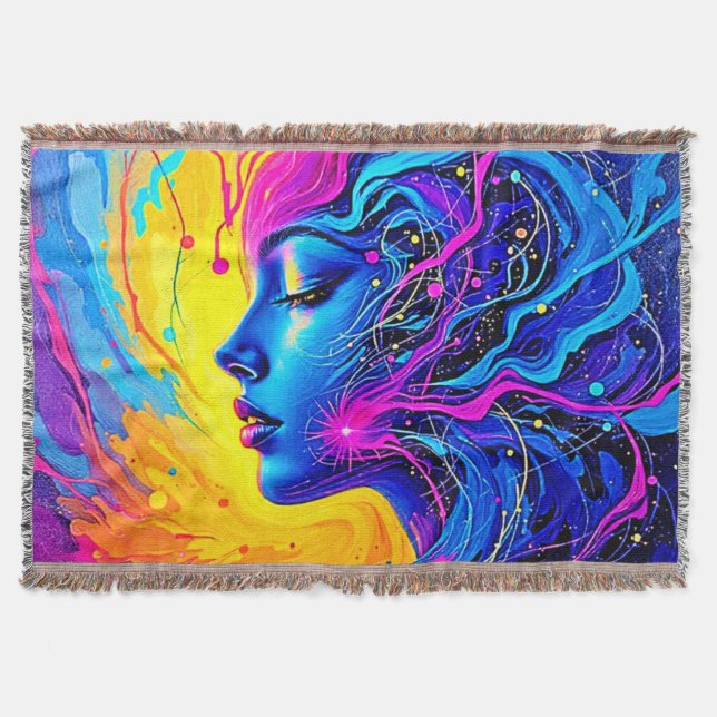 Couverture Femme Abstraite Dreamy Colorful (Devant)