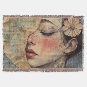 Couverture Femme Vintage Boho et demi-lune