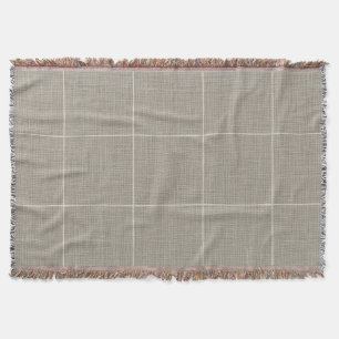 Couverture Fenêtre Rustique moderne Plaid Linen Grey