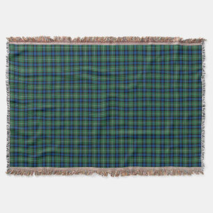 Couverture Ferguson Clan Tartan bleu, vert et rouge Plaid