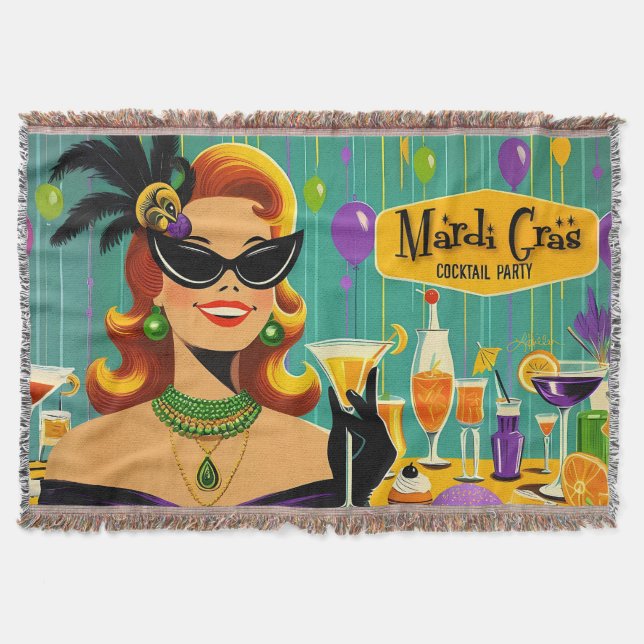 Couverture Fête de cocktail rétro des années 50 Mardi Gras (Devant)