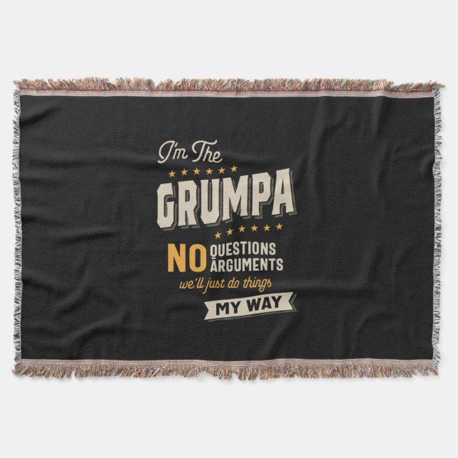 Couverture Fête des pères | Grumpa Way Funny Grand-pa (Devant)