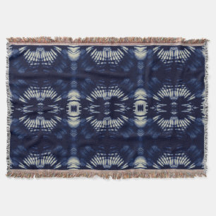 Couverture Feuille de palme en bleu Delft