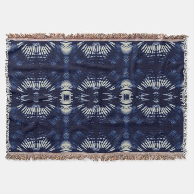 Couverture Feuille de palme en bleu Delft (Devant)