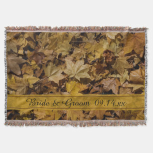 Couverture Feuille Fallen Jaune Mariage d'automne