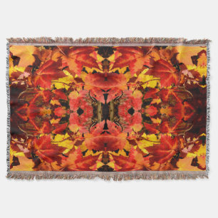 Couverture Feuilles d'automne colorées, feuille d'érable doré